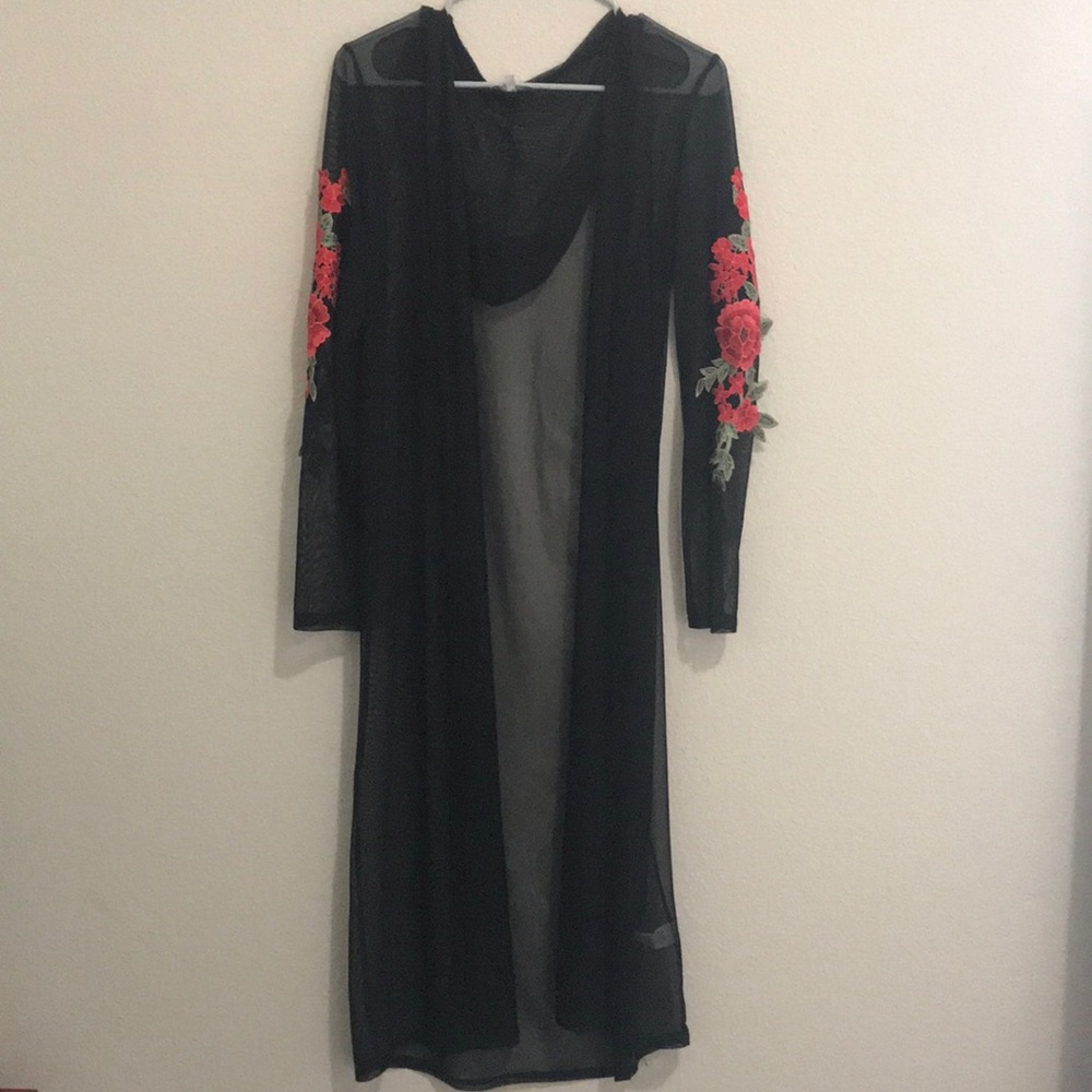 Long sleeve mesh cardigan